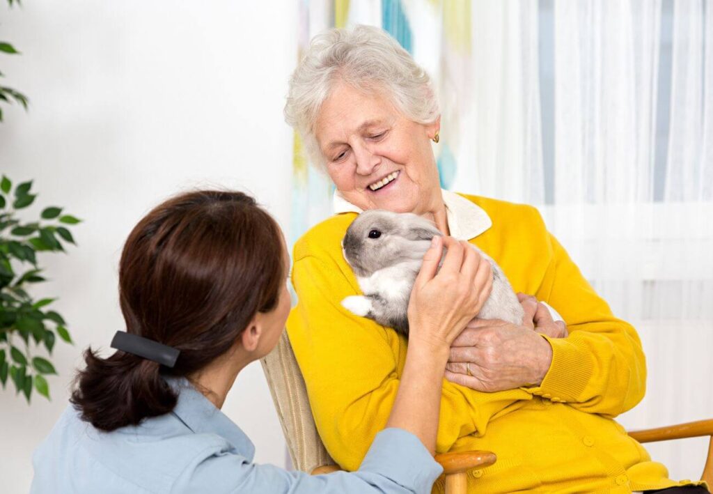 pet therapy at First Choice Care Home in Fortuna